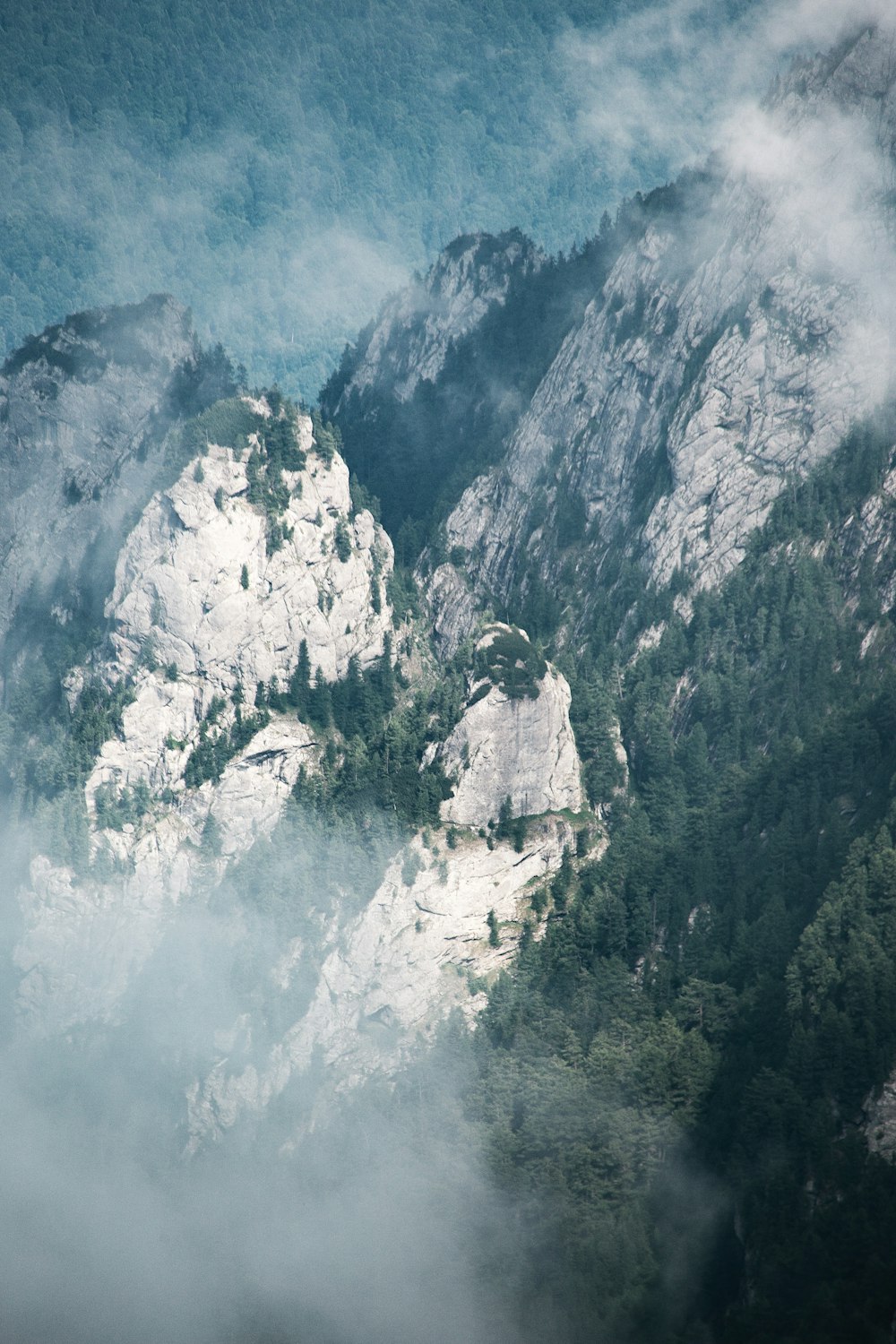 a view of a mountain range from a plane