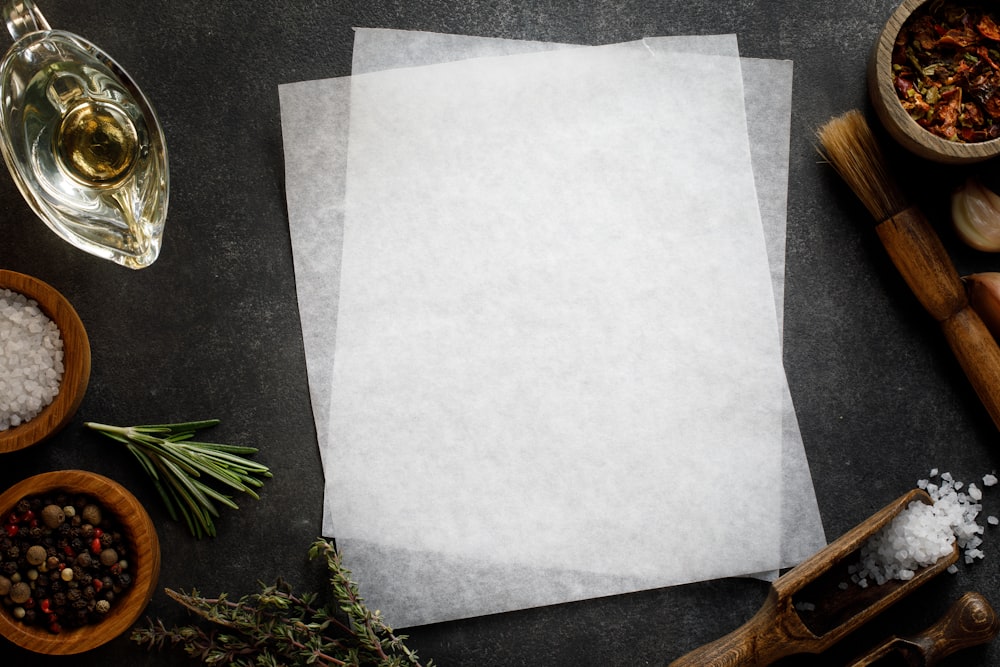 a piece of paper sitting on top of a table