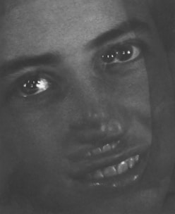 A distorted face on a digital screen symbolizing manipulated deepfake videos.