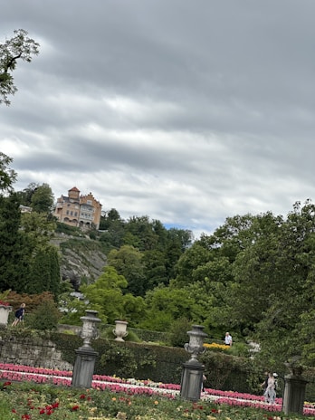 The lush gardens surrounding Pendleton House in full bloom.