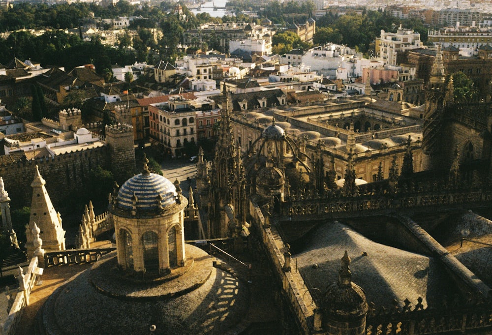 a view of a city from a high point of view