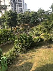 A relaxing garden scene from a casual simulation game.