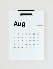 a calendar with the word august on it for back to school planning
