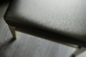 Close-up of a freshly cleaned upholstered chair showing fabric texture.