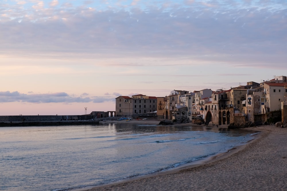 a beach that has a bunch of buildings on it