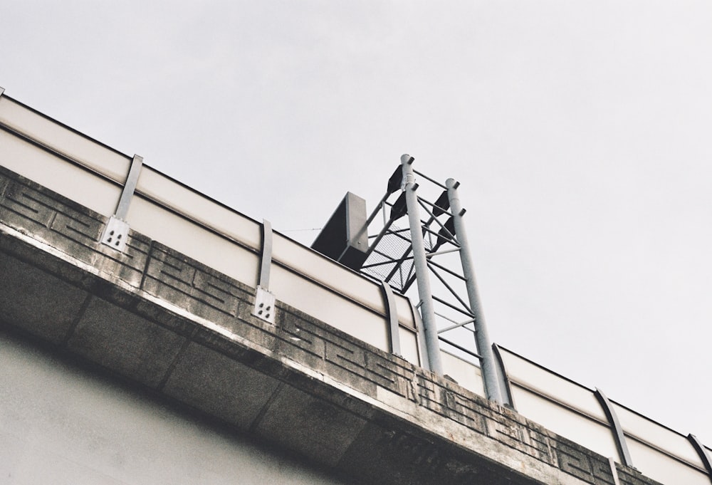 a traffic light on top of a bridge