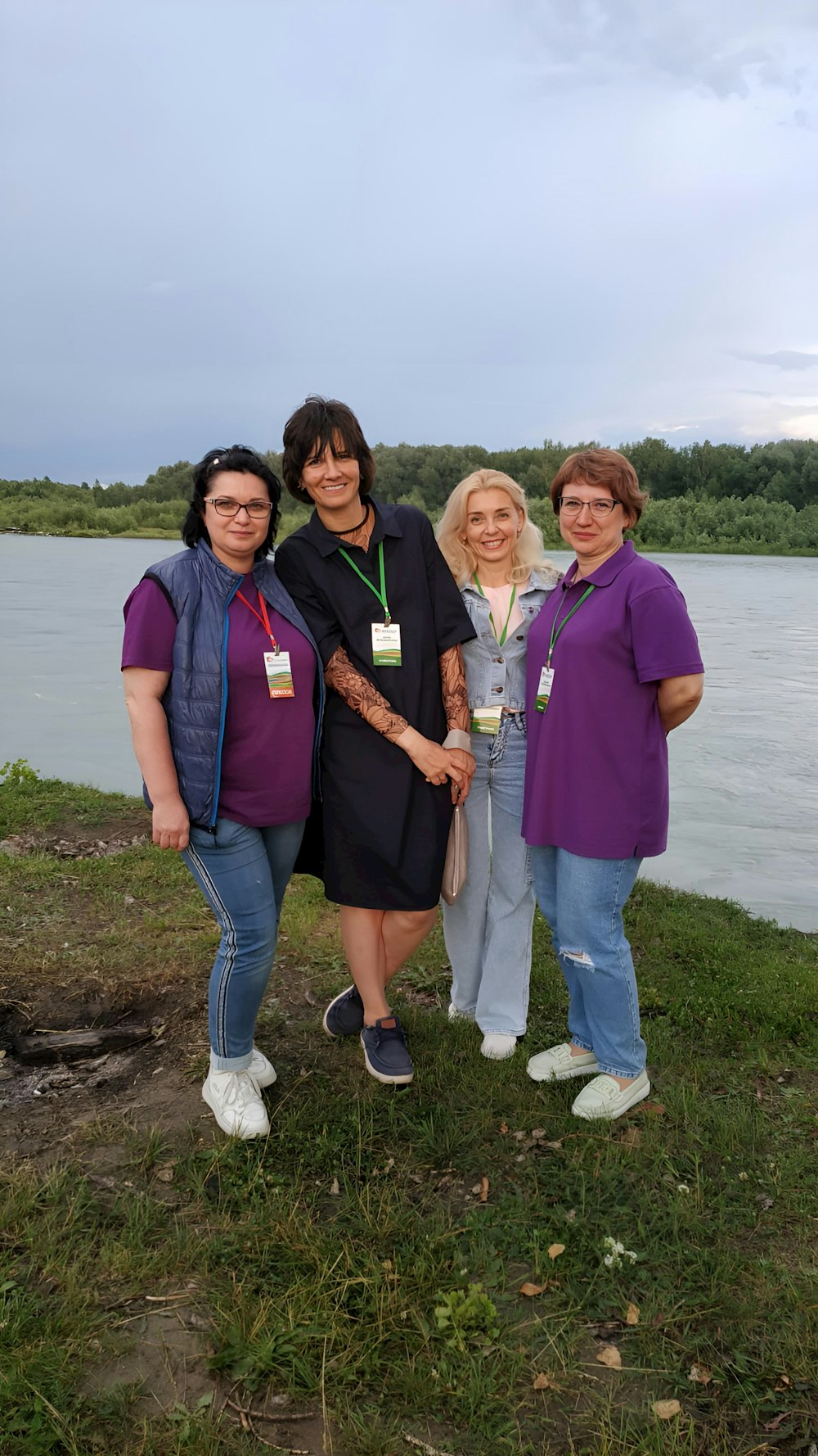 a group of women standing next to each other