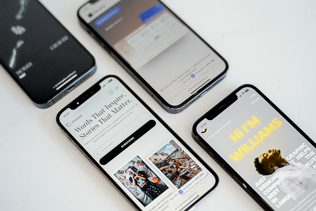 Mobile phone displaying responsive design testing