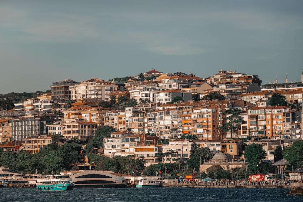 a large body of water with a bunch of buildings on top of it