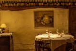 An inviting dining area set for a meal with friends.