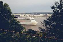 Cruise ship at sea