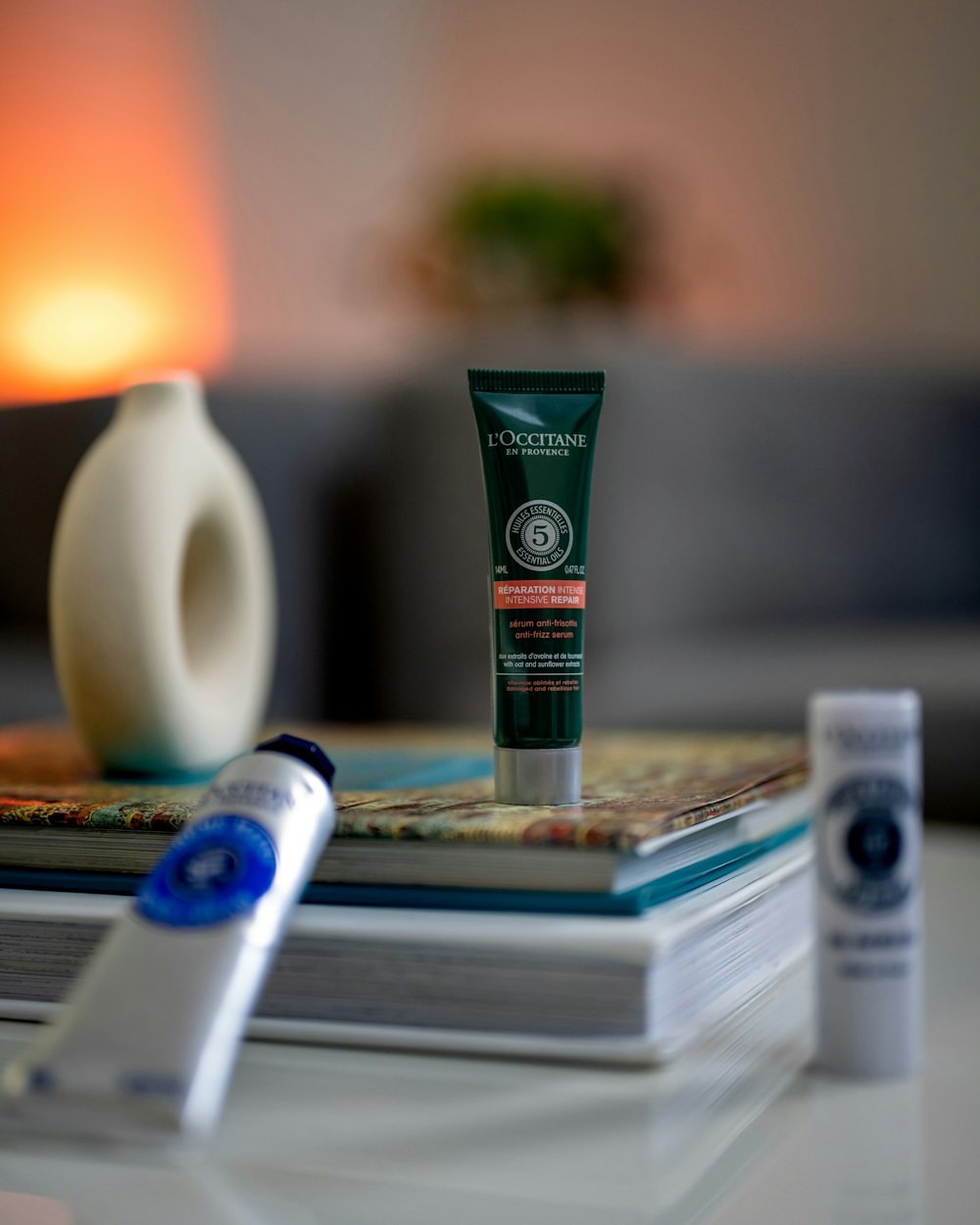 a close up of a tube of toothpaste on a table