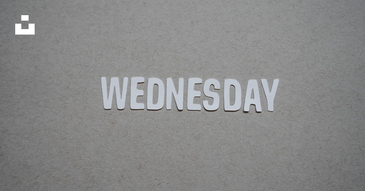 The word wednesday written in cut out letters photo – Free Weekday ...