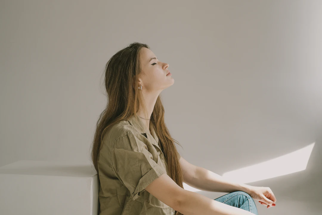 Woman in quiet reflection