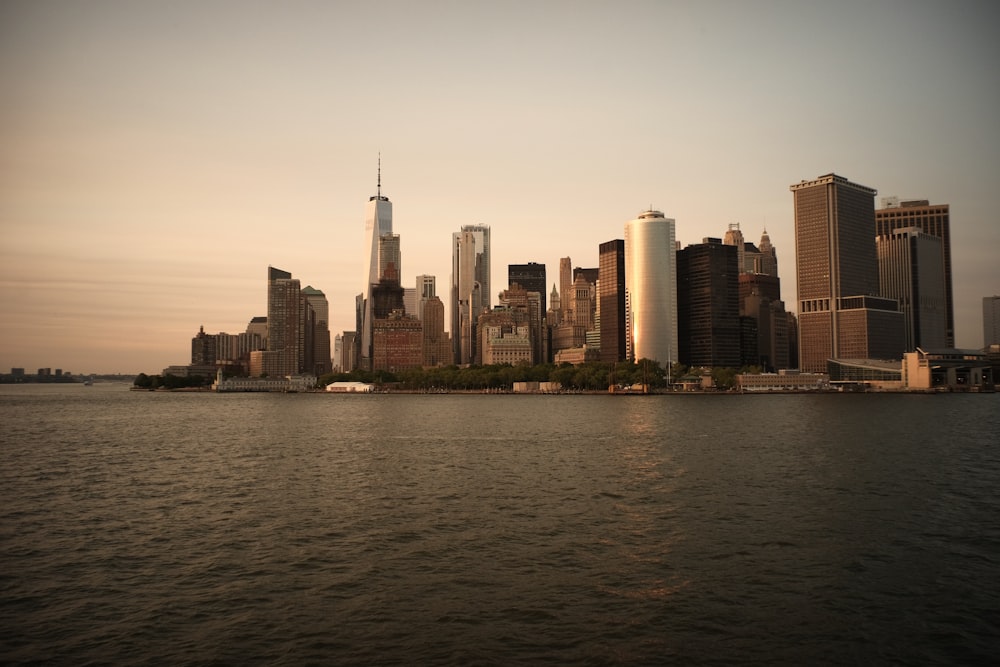 a view of a city from the water