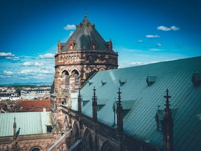 a tall tower with a clock on top of it