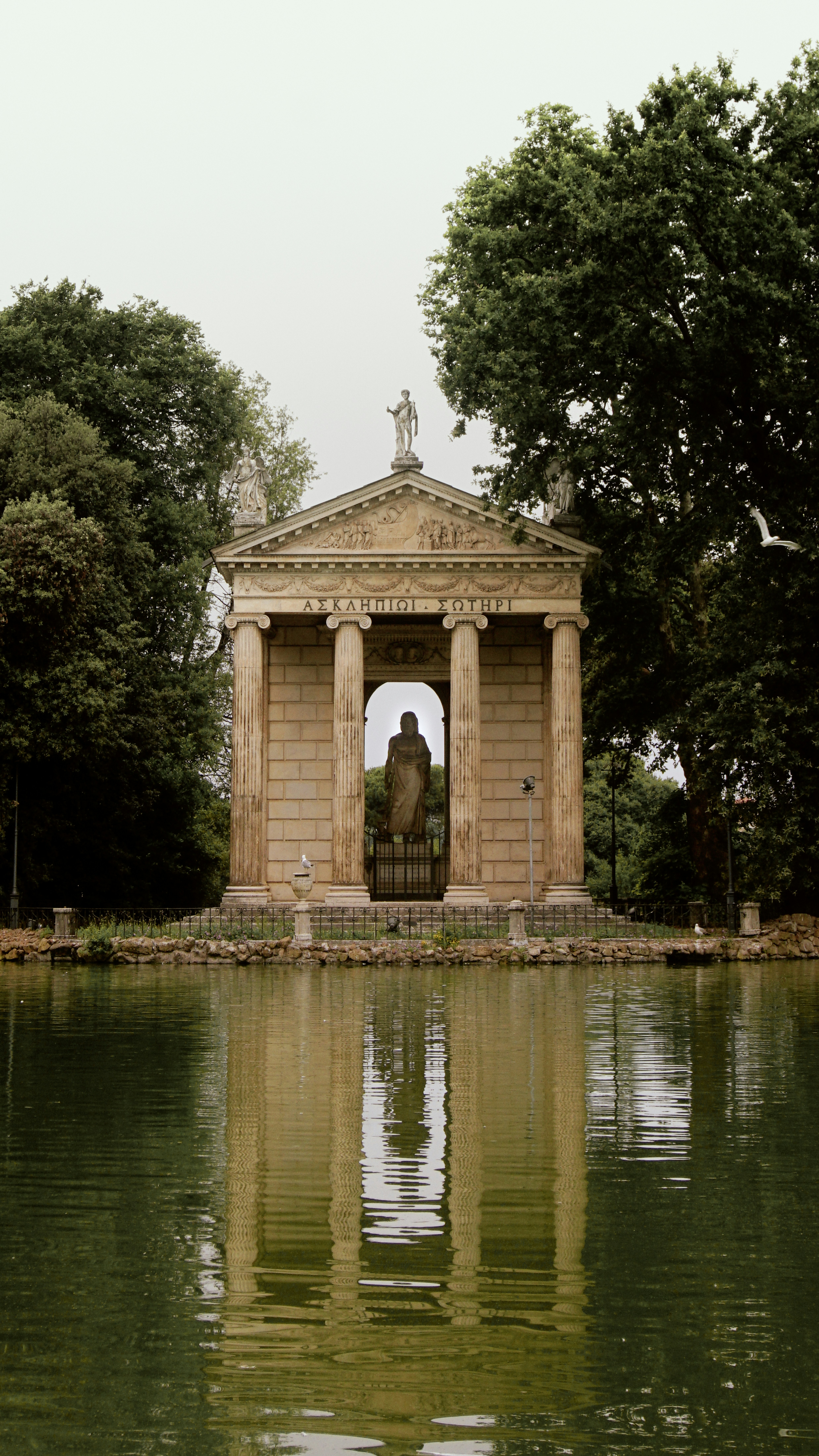 An ancient Roman gazebo. Borghese Gallery and Museum, Piazzale Scipione Borghese, Rome, Metropolitan City of Rome