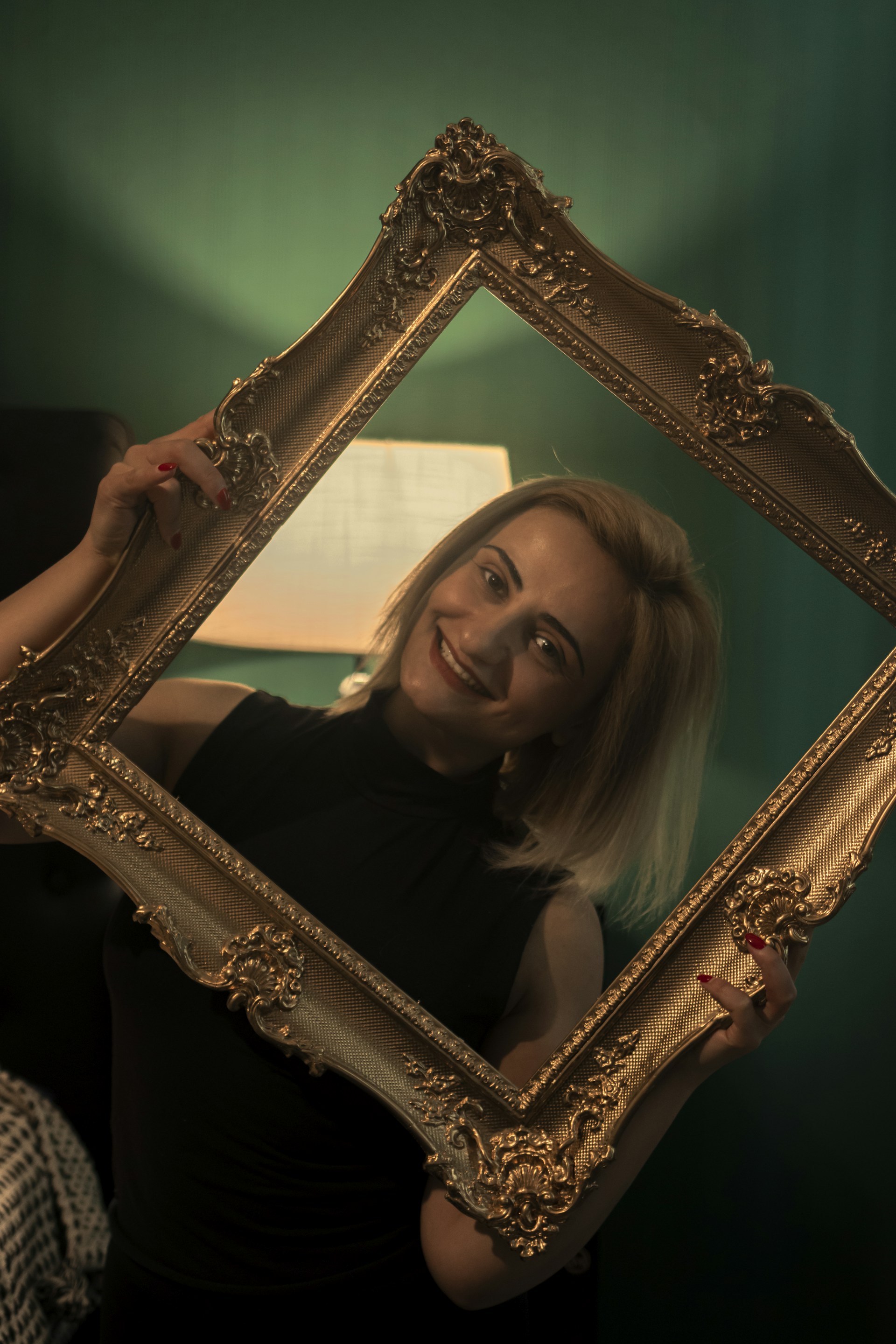 woman wearing yellow long-sleeved dress under white clouds and blue sky during daytime