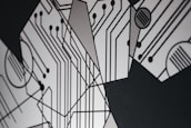 An abstract digital design featuring smooth lines and connectivity symbols, illustrating the tech-driven nature of modern communication.