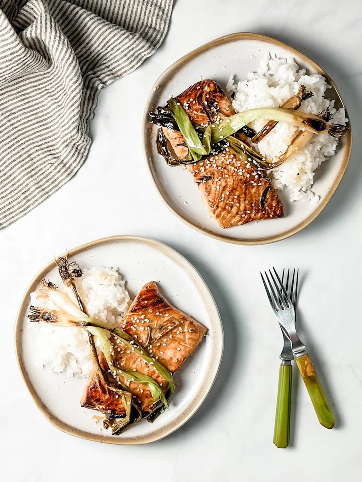Miso-Glazed Salmon with Sesame Bok Choy