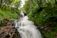 A vibrant photo of a waterfall cascading through lush greenery in Tijuca National Park.