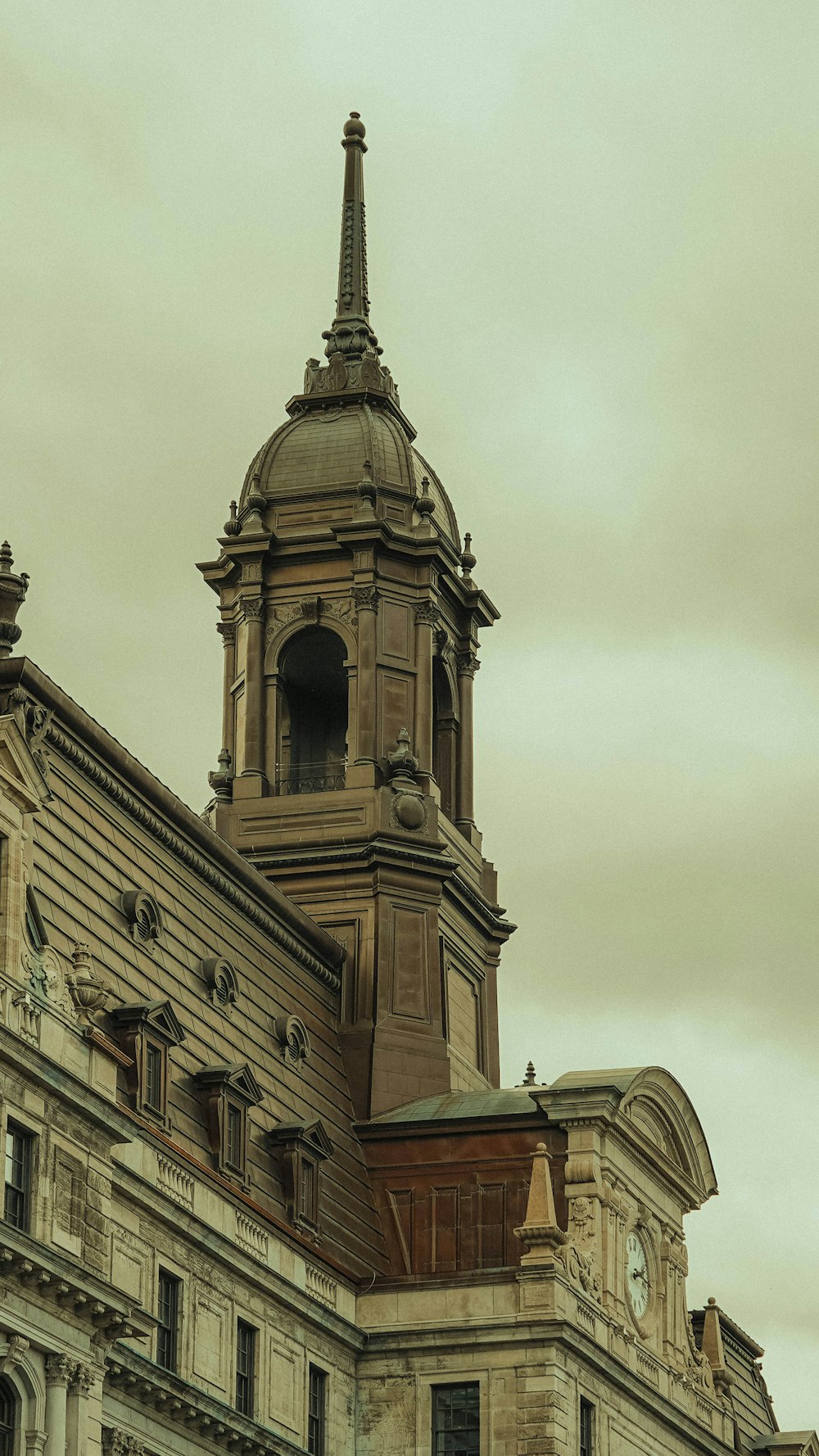 a clock tower on top of a building