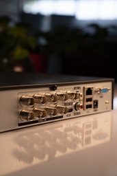 a close up of a device on a table