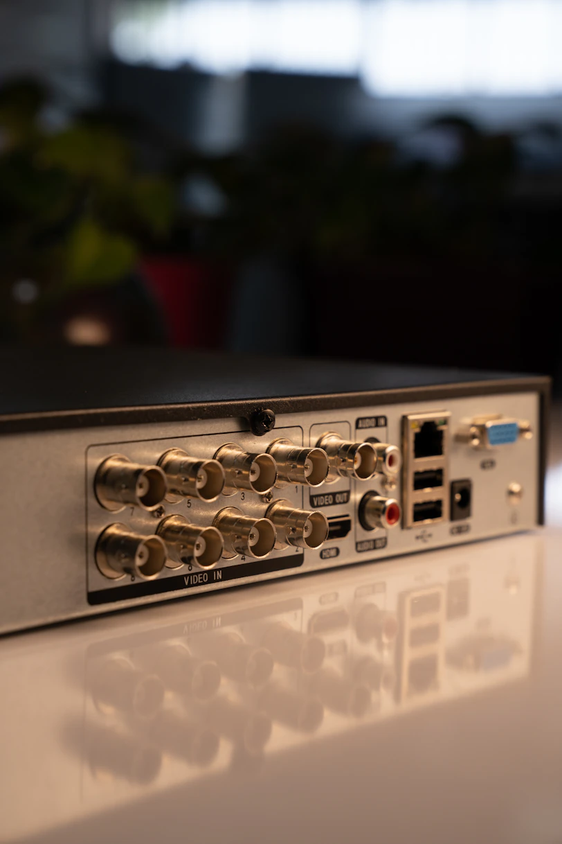 a close up of a device on a table