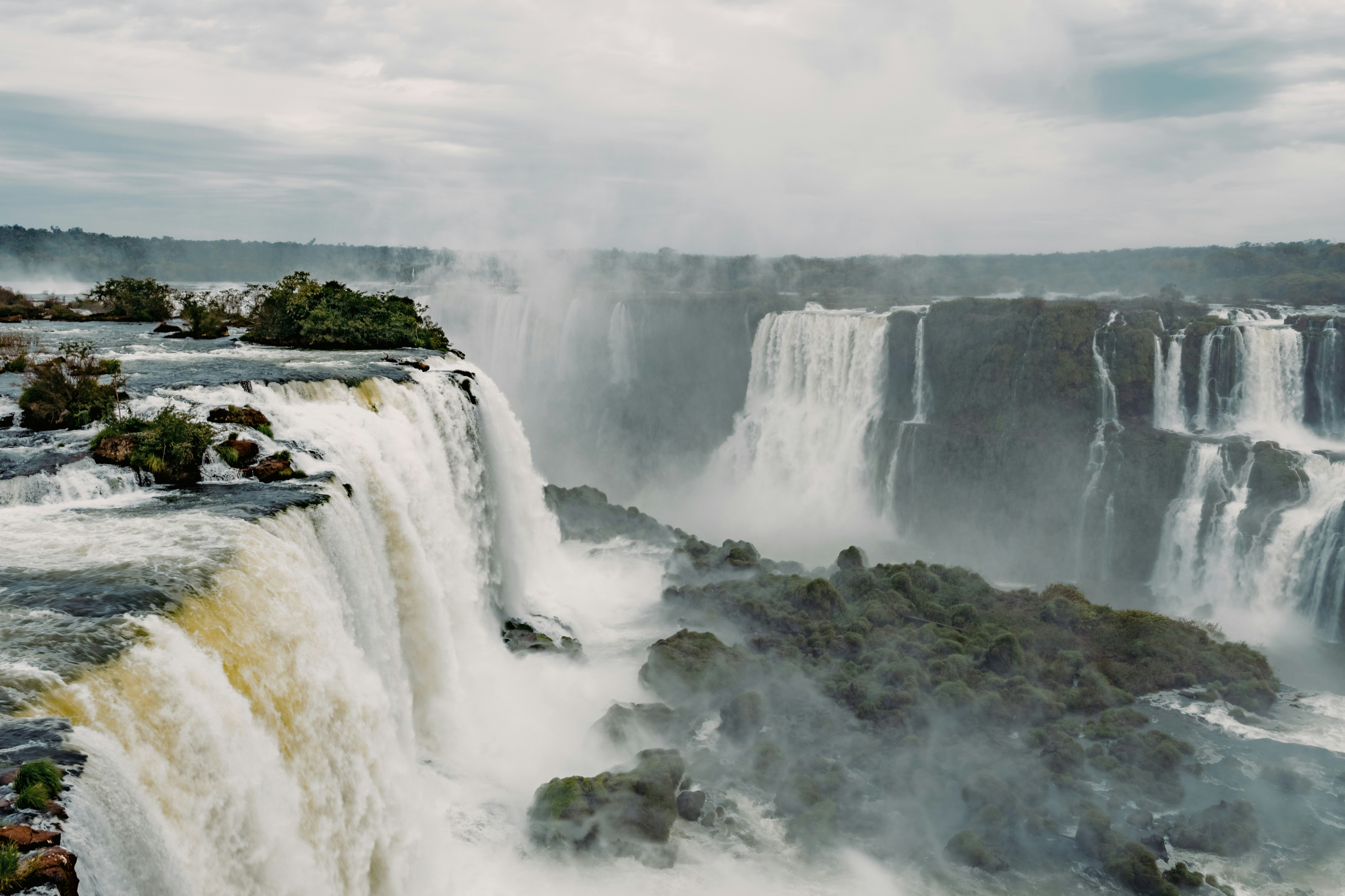 High viewpoint over Iguazú Falls