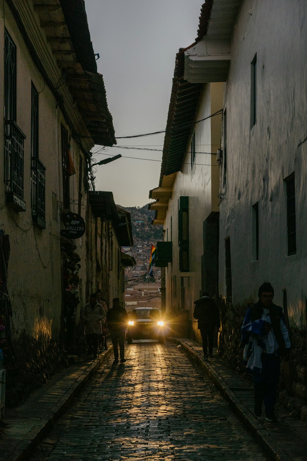 a car that is driving down a street