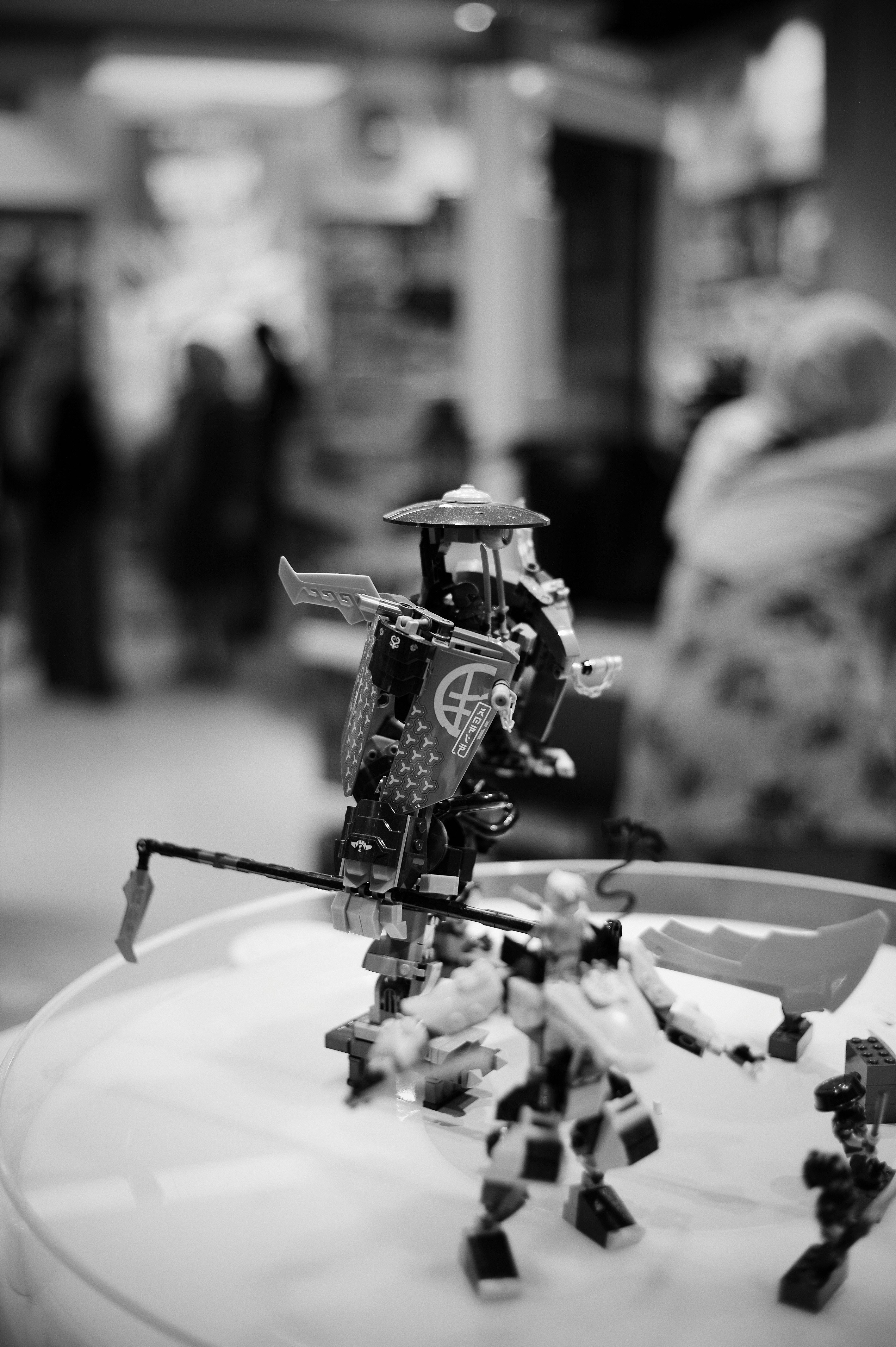 a group of toy figurines sitting on top of a table