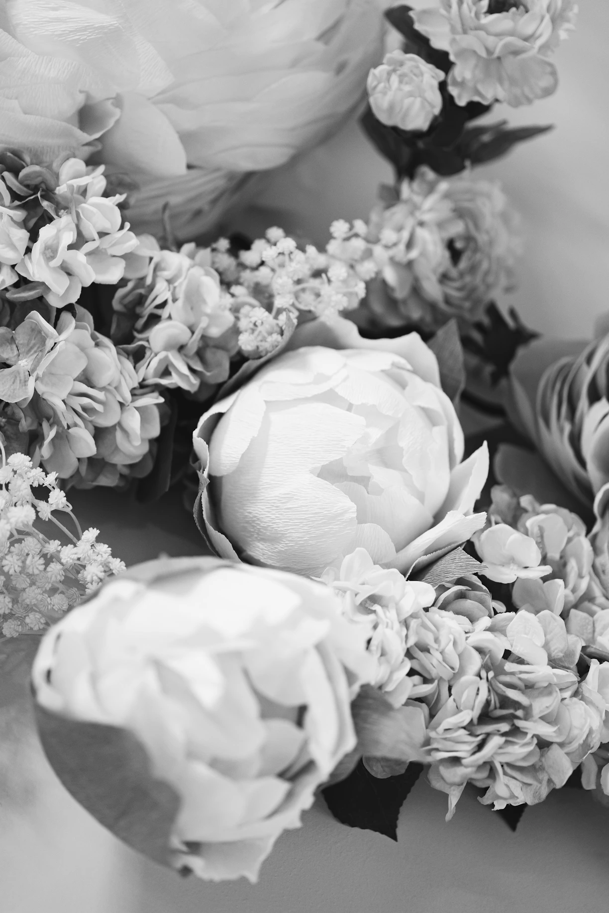 a bunch of flowers that are on a table