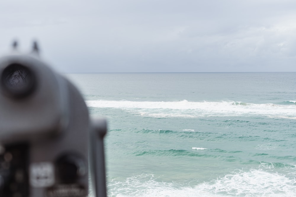 a view of the ocean from a telescope