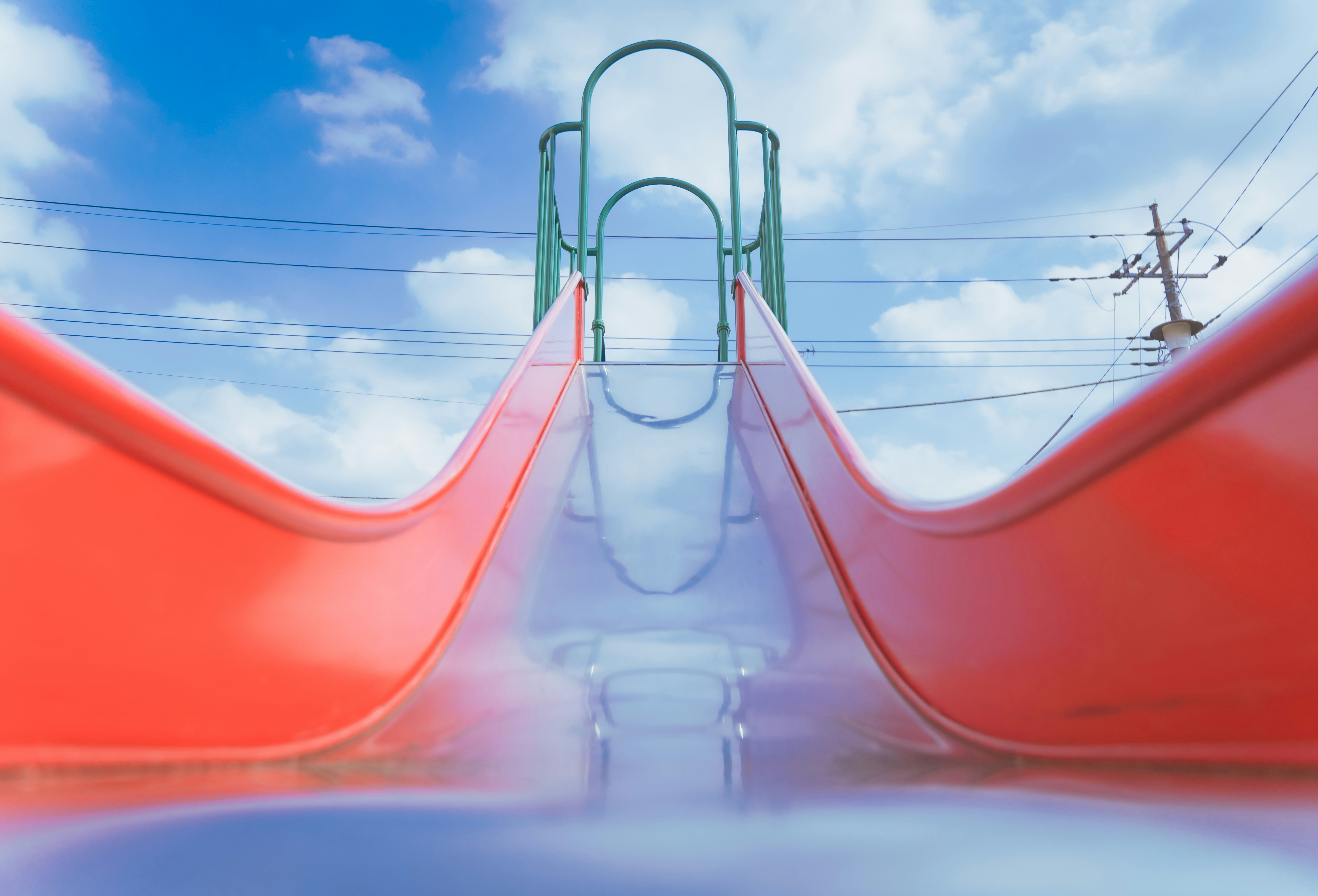 A view of a slide from the bottom of the slide photo Free Slide Image