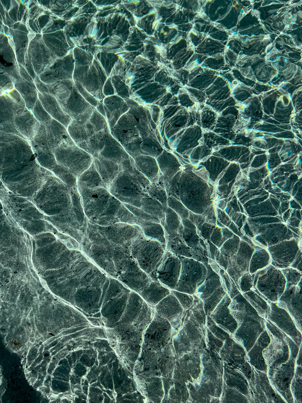 a person standing in a pool of water