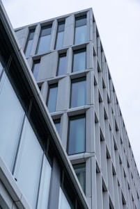 A stunning modern residential building showcasing minimalist architecture.