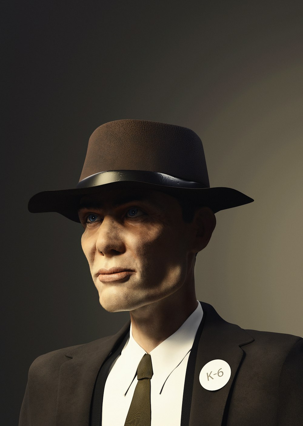 a man in a suit and tie wearing a hat