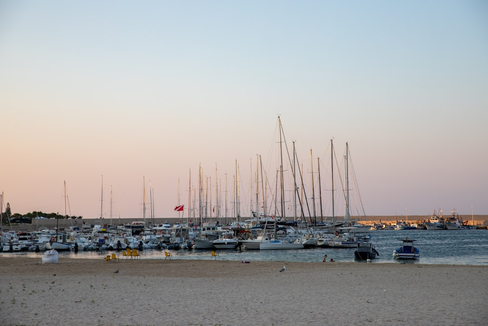 a bunch of boats that are in the water