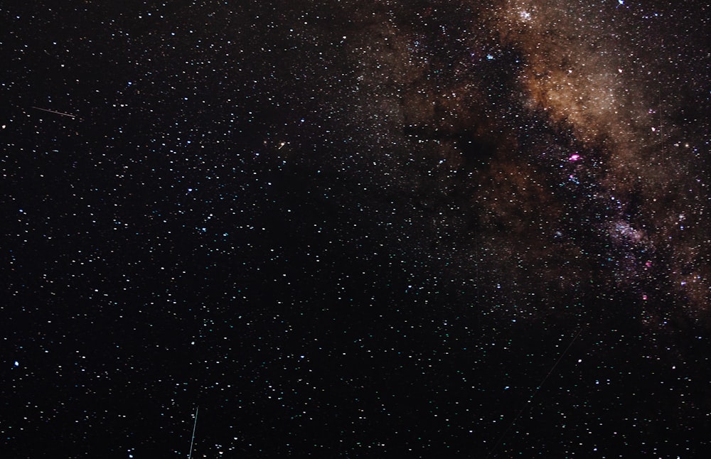 el cielo nocturno con estrellas y la lechosa