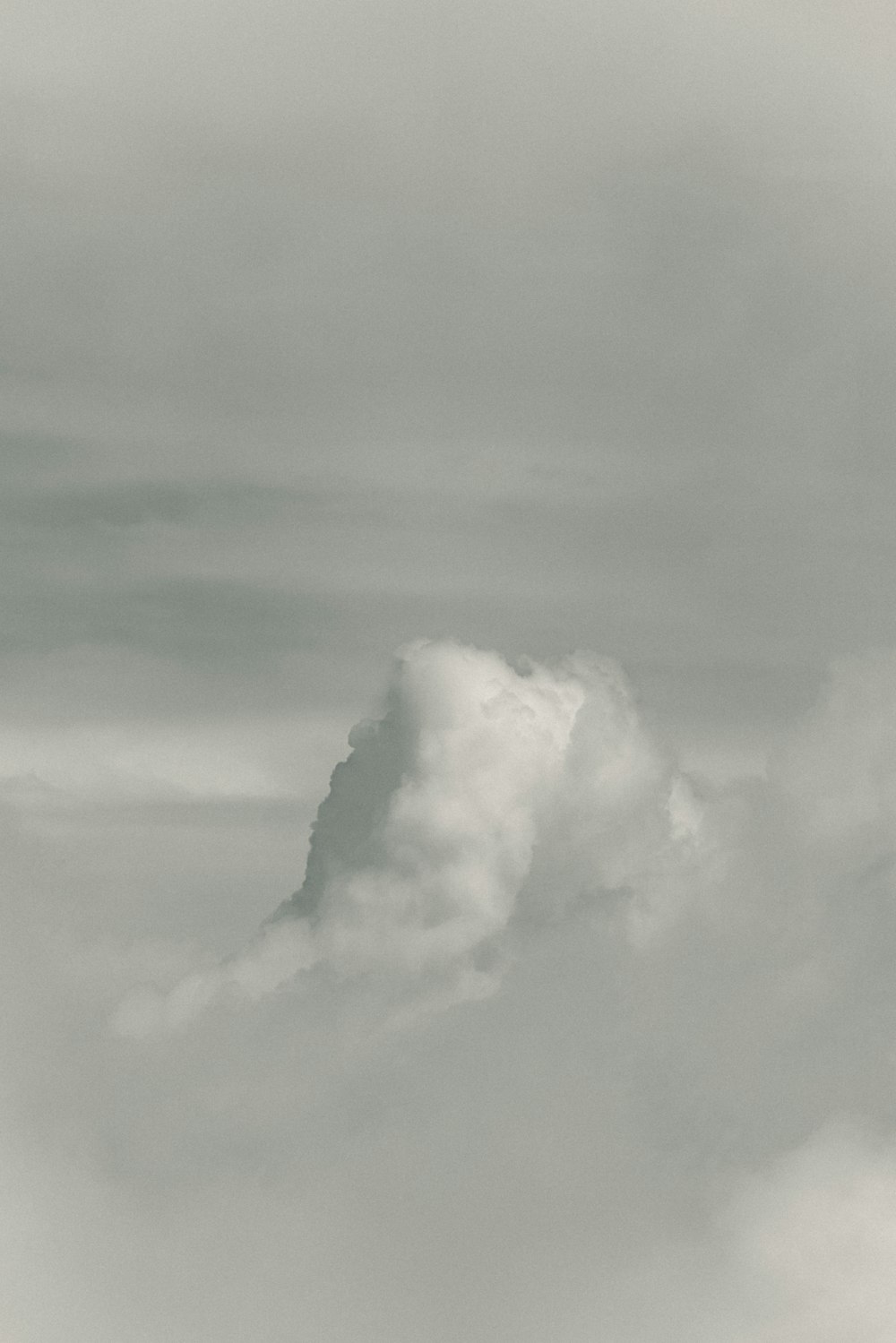 Ein Schwarz-Weiß-Foto eines Flugzeugs am Himmel