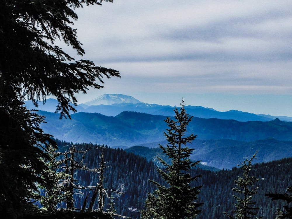 Ein Blick auf eine Bergkette aus der Ferne