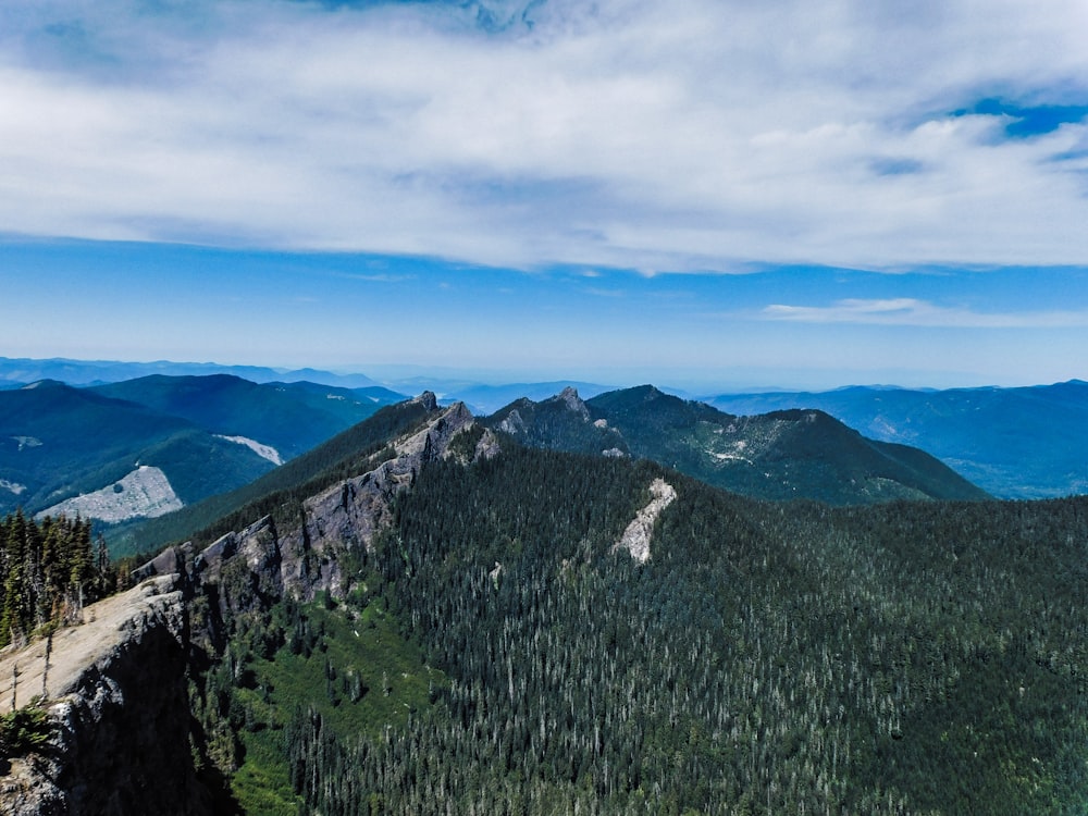 a view of the mountains from a high point of view