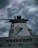 A large ship's funnel with a distinctive logo on its side, set against a backdrop of dark, ominous clouds. The funnel is white with black tops and features a red and white striped emblem with a blue curved design.