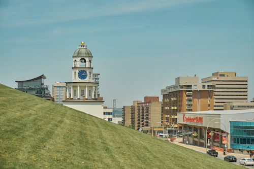 Clock tower beside Citadel Hill, a well-known Halifax landmark