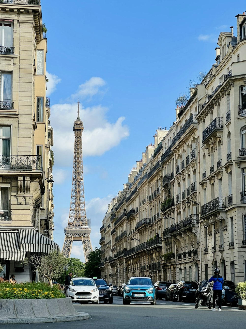 the eiffel tower towering over the city of paris