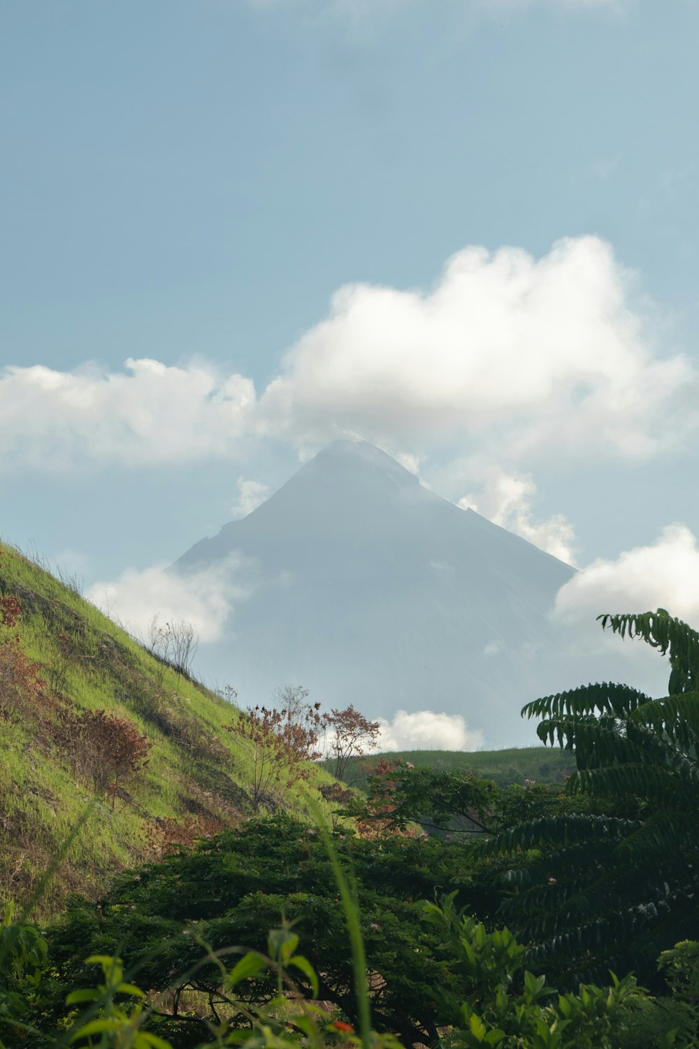 a view of a mountain in the distance