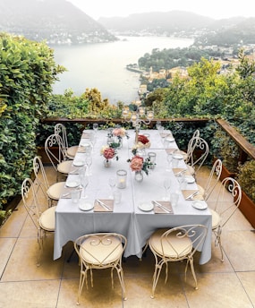 a long table with a lot of chairs around it