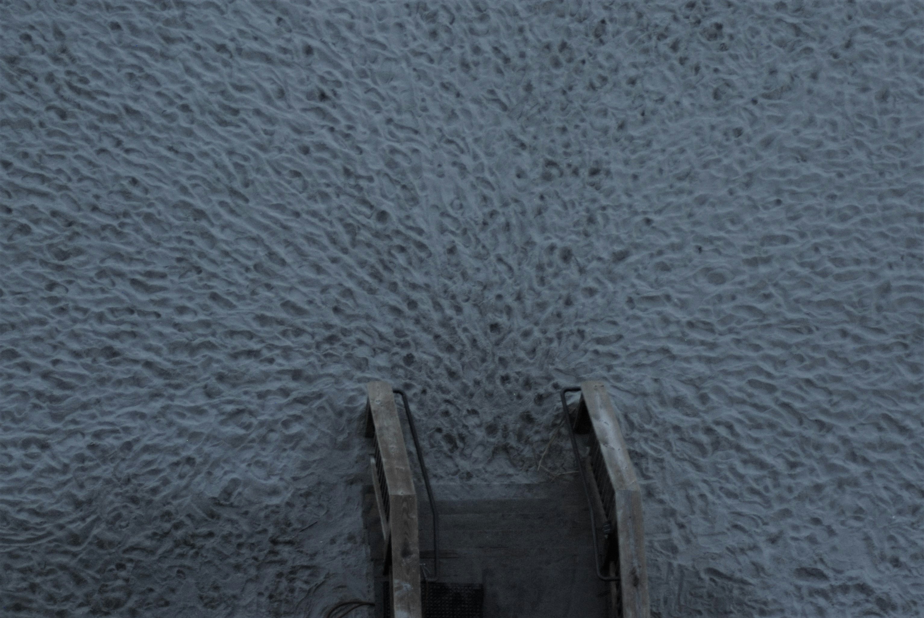 End of the day footprints at the Beach access point