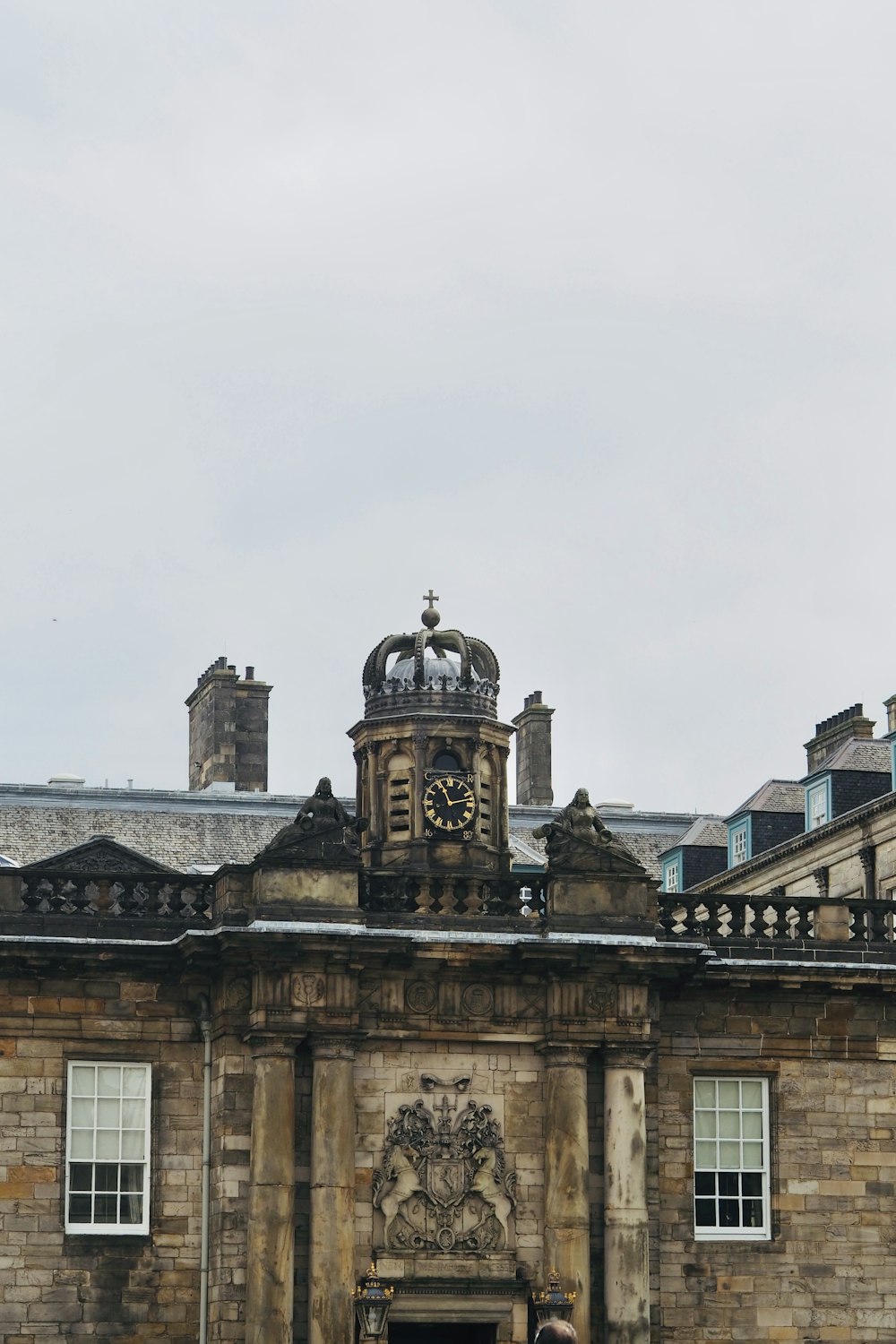 a large building with a clock tower on top of it