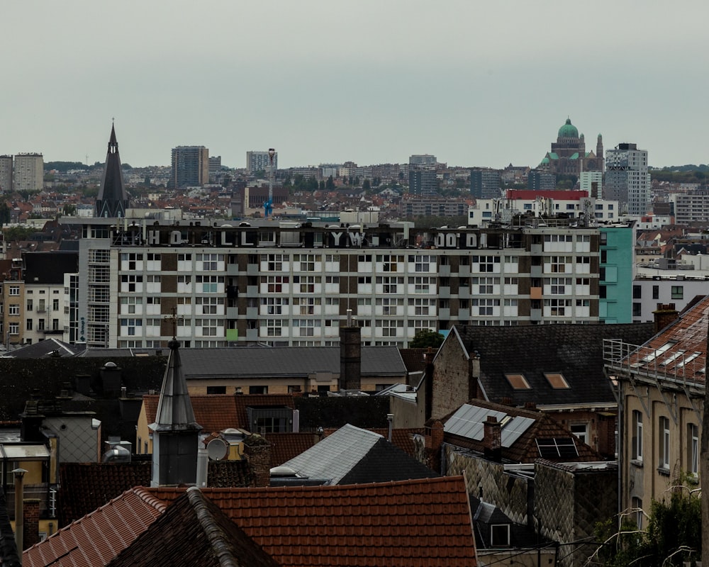 a view of a city from a rooftop